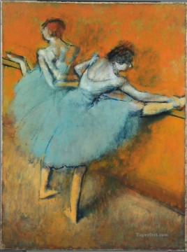 Edgar Degas Painting - Bailarines en la Barre Edgar Degas